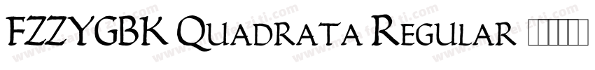 FZZYGBK Quadrata Regular字体转换